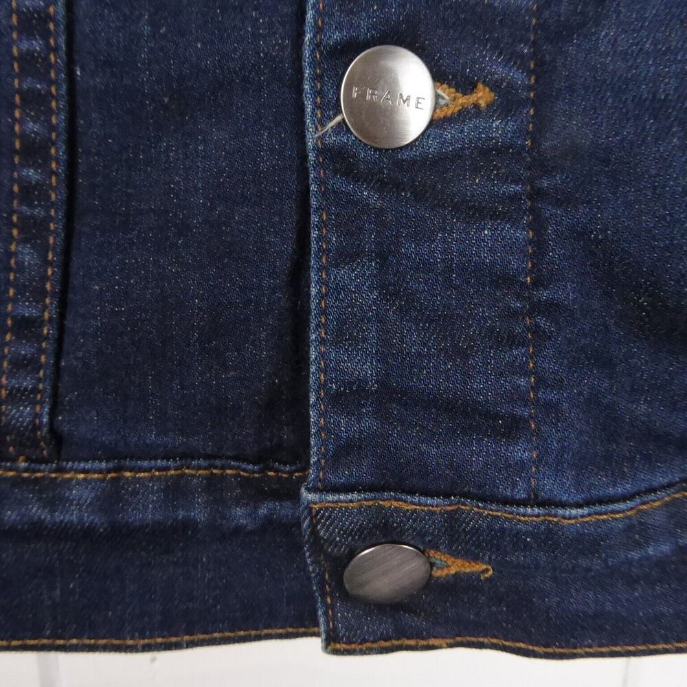 FRAME Denim Jean Jacket Mens SZ XS Trucker Heritage Classic Americana Western - Picture 4 of 16